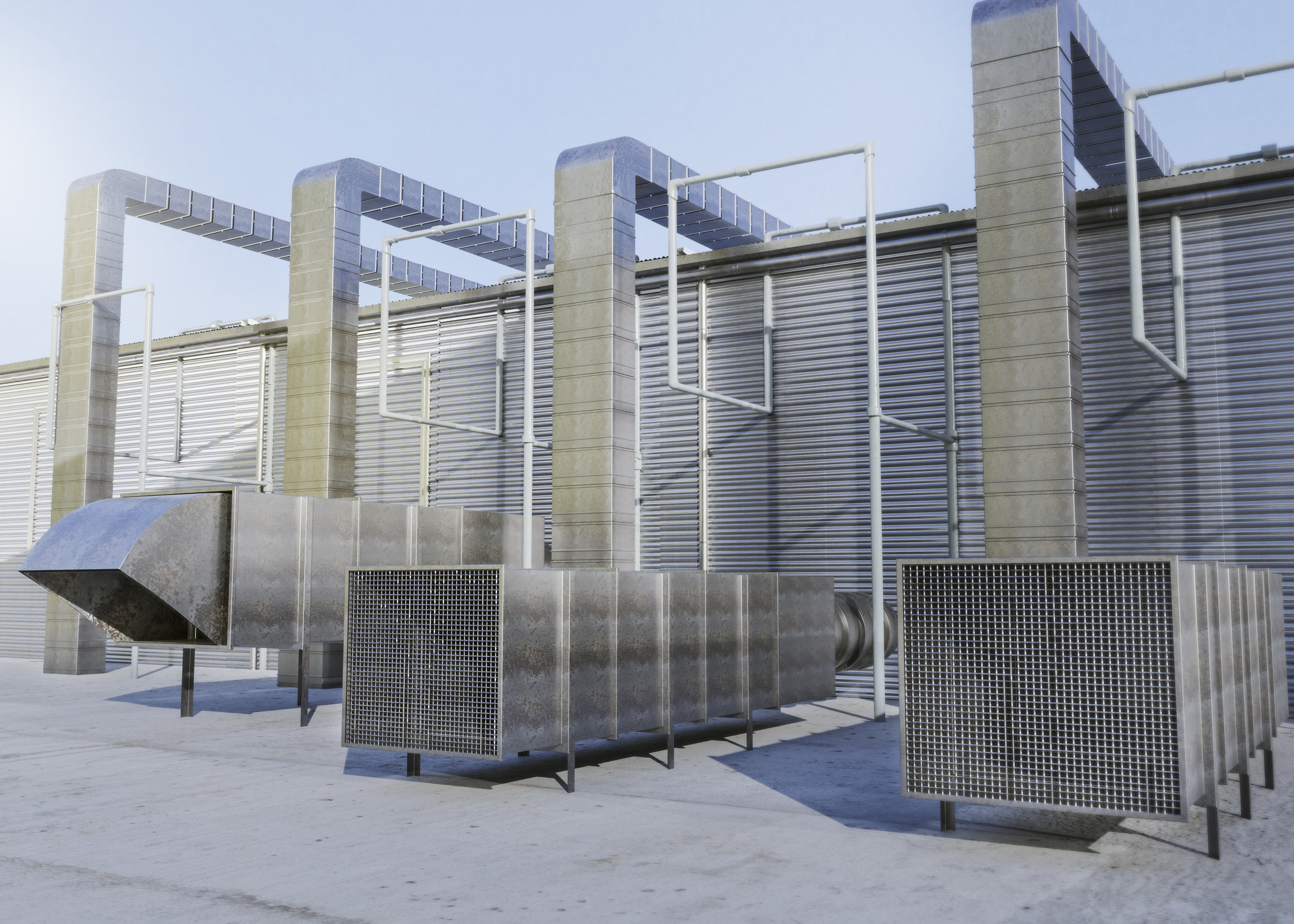 Representación 3D sistema de ventilación